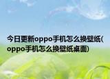 今日更新oppo手机怎么换壁纸(oppo手机怎么换壁纸桌面)