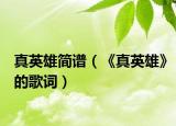 真英雄简谱（《真英雄》的歌词）