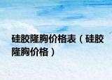 硅胶隆胸价格表（硅胶隆胸价格）