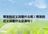 萌发的近义词是什么呢（萌发的近义词是什么及造句）