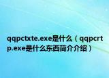 qqpctxte.exe是什么（qqpcrtp.exe是什么东西简介介绍）