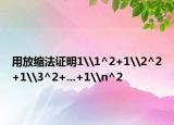 用放缩法证明1\1^2+1\2^2+1\3^2+...+1\n^2<2(n∈N+)（要详细的解）