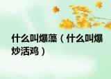 什么叫爆藻（什么叫爆炒活鸡）