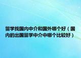 留学找国内中介和国外哪个好（国内的出国留学中介中哪个比较好）