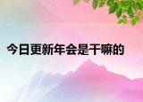 今日更新年会是干嘛的
