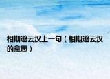 相期邈云汉上一句（相期邈云汉的意思）