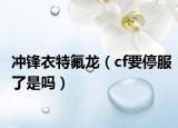 冲锋衣特氟龙（cf要停服了是吗）