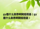 gy是什么意思啊网络用语（gy是什么意思啊网络用语）