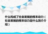 什么构成了社会发展的根本动力（社会发展的根本动力是什么简介介绍）