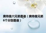 奥特曼六兄弟是谁（奥特曼兄弟6个分别是谁）