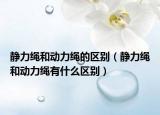 静力绳和动力绳的区别（静力绳和动力绳有什么区别）