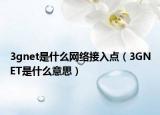 3gnet是什么网络接入点（3GNET是什么意思）