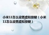小米11怎么设置虚拟按键（小米11怎么设置虚拟按键）