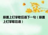 膝盖上钉掌歇后语下一句（膝盖上钉掌歇后语）