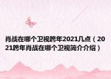肖战在哪个卫视跨年2021几点（2021跨年肖战在哪个卫视简介介绍）