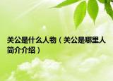 关公是什么人物（关公是哪里人简介介绍）