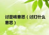 讨是啥意思（讨打什么意思）
