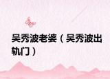 吴秀波老婆（吴秀波出轨门）