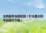 主机和平台的区别（什么是主机平台简介介绍）