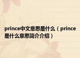 prince中文意思是什么（prince是什么意思简介介绍）