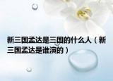新三国孟达是三国的什么人（新三国孟达是谁演的）