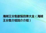 海贼王分集剧情目录大全（海贼王分集介绍简介介绍）
