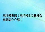 乌托邦是指（乌托邦主义是什么意思简介介绍）