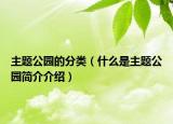 主题公园的分类（什么是主题公园简介介绍）