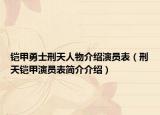 铠甲勇士刑天人物介绍演员表（刑天铠甲演员表简介介绍）