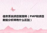 信息系统项目管理师（PMP和项目数据分析师有什么区别）