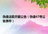 伪造法院开庭公告（伪造47号公告事件）