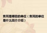 焦耳是哪些的单位（焦耳的单位是什么简介介绍）