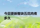 今日更新整块五花肉煮多久