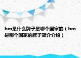 hm是什么牌子是哪个国家的（hm是哪个国家的牌子简介介绍）