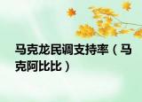马克龙民调支持率（马克阿比比）