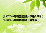 小米20w充电器能用于苹果12吗（小米20w充电器能用于苹果吗）