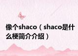像个shaco（shaco是什么梗简介介绍）