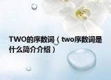 TWO的序数词（two序数词是什么简介介绍）