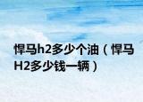 悍马h2多少个油（悍马H2多少钱一辆）
