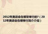 2012年奥运会在哪里举行的?（2012年奥运会在哪举行简介介绍）