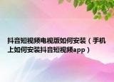 抖音短视频电视版如何安装（手机上如何安装抖音短视频app）