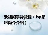 录视频手势教程（lsp是啥简介介绍）