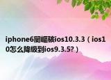 iphone6闄嶇骇ios10.3.3（ios10怎么降级到ios9.3.5?）
