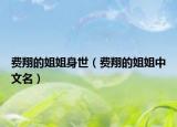 费翔的姐姐身世（费翔的姐姐中文名）