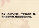 池子与河流告诉我们一个什么道理（池子和河流告诉我们什么道理简介介绍）