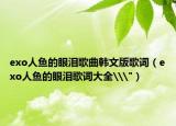 exo人鱼的眼泪歌曲韩文版歌词（exo人鱼的眼泪歌词大全\