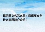 蝶的英文名怎么写（森蝶英文名什么意思简介介绍）