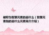 被称为智慧元素的是什么（智慧元素指的是什么元素简介介绍）
