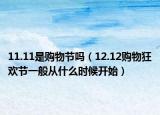 11.11是购物节吗（12.12购物狂欢节一般从什么时候开始）