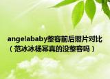 angelababy整容前后照片对比（范冰冰杨幂真的没整容吗）